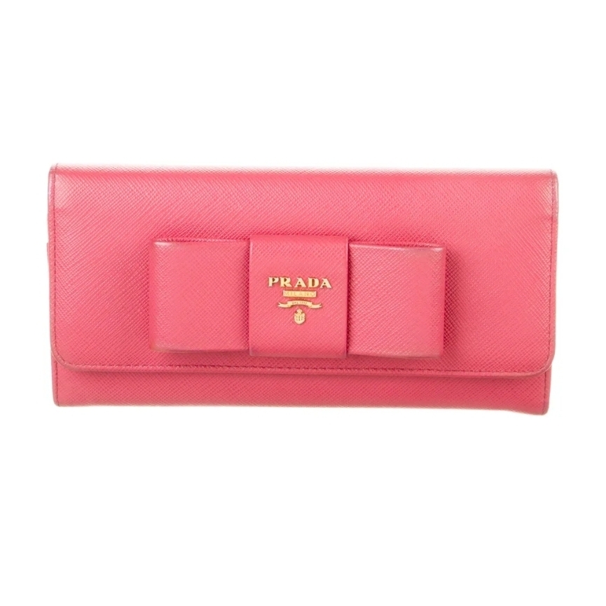 Prada Pink Bow Clutch (Coa)